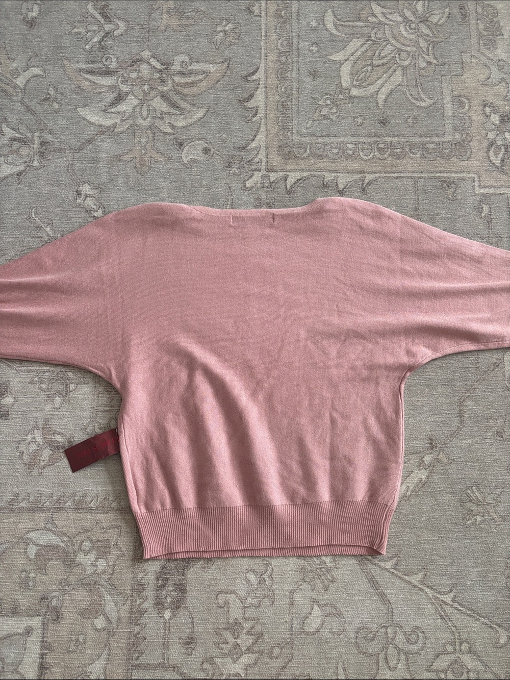 Embellished Pink Boatneck Sweater with Crystal Detail - Picture 4 of 5